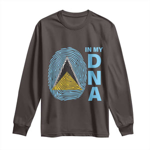 Saint Lucia It's In My DNA Long Sleeve Shirt TS09 Dark Chocolate Print Your Wear