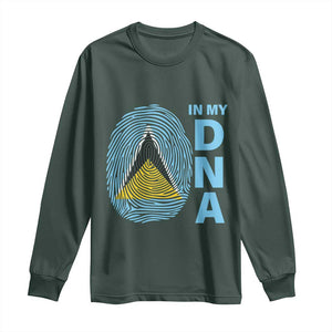 Saint Lucia It's In My DNA Long Sleeve Shirt TS09 Dark Forest Green Print Your Wear