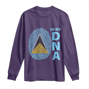 Saint Lucia It's In My DNA Long Sleeve Shirt TS09 Purple Print Your Wear