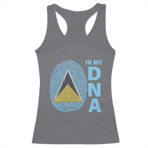 Saint Lucia It's In My DNA Racerback Tank Top TS09 Charcoal Print Your Wear