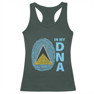 Saint Lucia It's In My DNA Racerback Tank Top TS09 Dark Forest Green Print Your Wear