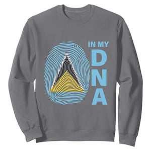 Saint Lucia It's In My DNA Sweatshirt TS09 Charcoal Print Your Wear