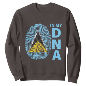 Saint Lucia It's In My DNA Sweatshirt TS09 Dark Chocolate Print Your Wear