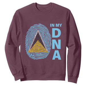 Saint Lucia It's In My DNA Sweatshirt TS09 Maroon Print Your Wear