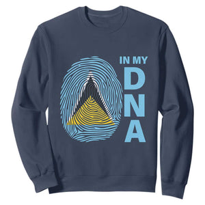 Saint Lucia It's In My DNA Sweatshirt TS09 Navy Print Your Wear