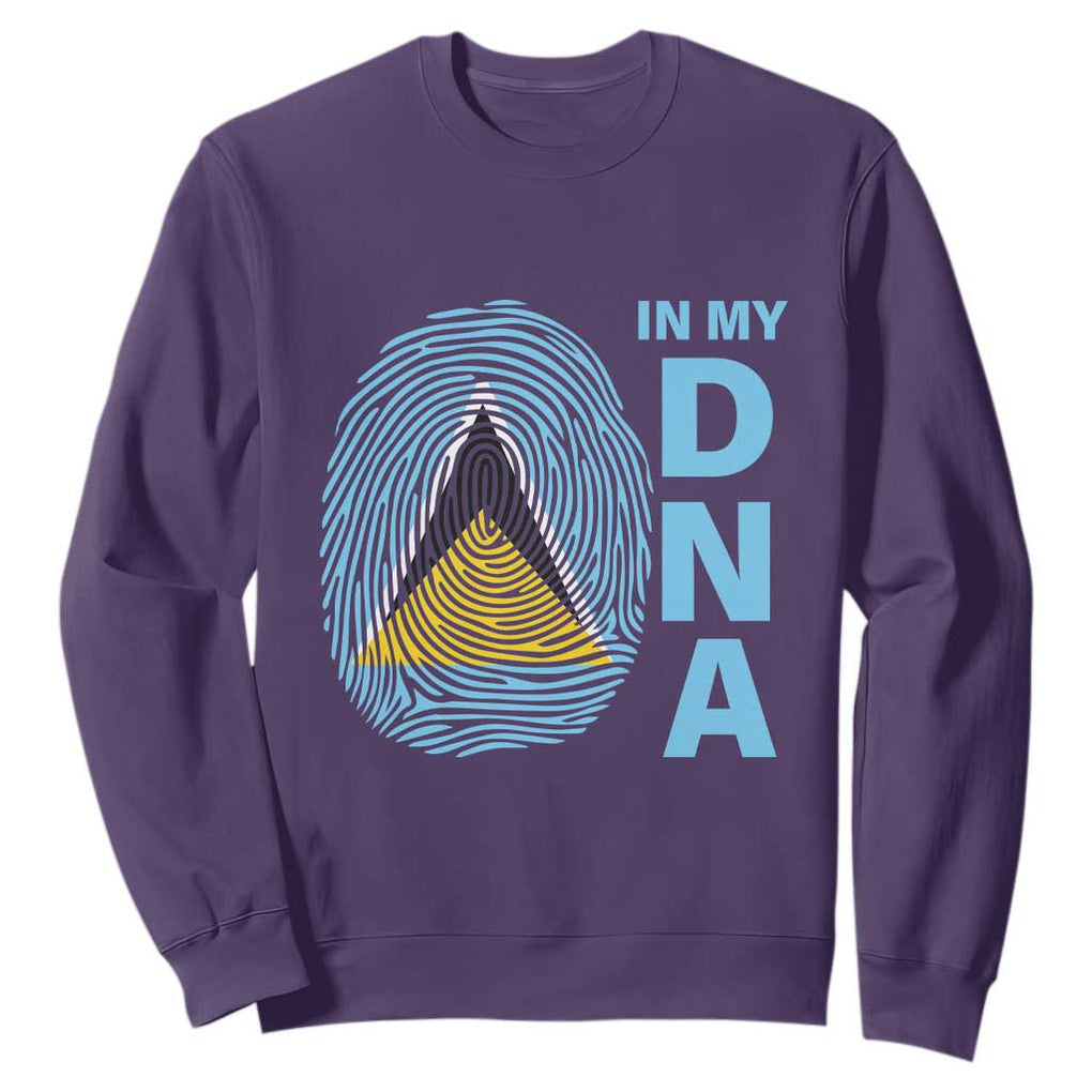 Saint Lucia It's In My DNA Sweatshirt TS09 Purple Print Your Wear
