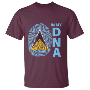 Saint Lucia It's In My DNA T Shirt TS09 Maroon Print Your Wear