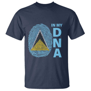 Saint Lucia It's In My DNA T Shirt TS09 Navy Print Your Wear