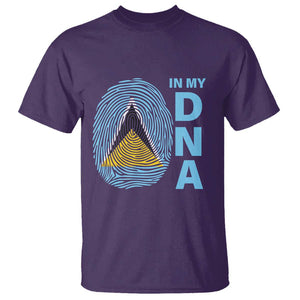 Saint Lucia It's In My DNA T Shirt TS09 Purple Print Your Wear