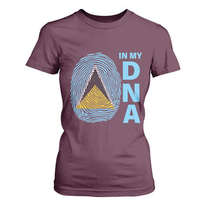 Saint Lucia It's In My DNA T Shirt For Women TS09 Maroon Print Your Wear