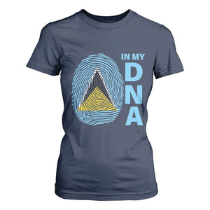 Saint Lucia It's In My DNA T Shirt For Women TS09 Navy Print Your Wear