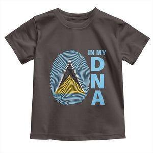 Saint Lucia It's In My DNA Toddler T Shirt TS09 Dark Chocolate Print Your Wear