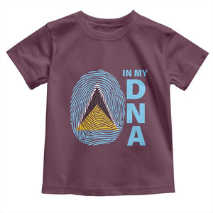 Saint Lucia It's In My DNA Toddler T Shirt TS09 Maroon Print Your Wear