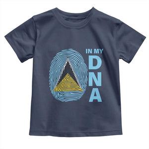 Saint Lucia It's In My DNA Toddler T Shirt TS09 Navy Print Your Wear