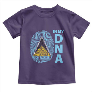 Saint Lucia It's In My DNA Toddler T Shirt TS09 Purple Print Your Wear