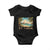 Saint Lucia Baby Onesie St. Lucia Beach Trip TS09 Black Print Your Wear