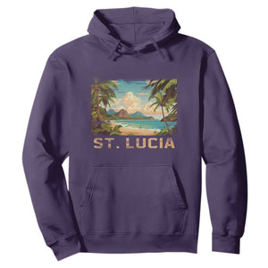 Saint Lucia Hoodie St. Lucia Beach Trip TS09 Purple Print Your Wear