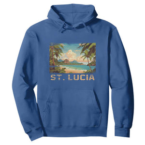 Saint Lucia Hoodie St. Lucia Beach Trip TS09 Royal Blue Print Your Wear