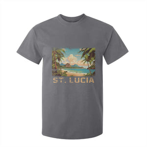 Saint Lucia T Shirt For Kid St. Lucia Beach Trip TS09 Charcoal Print Your Wear