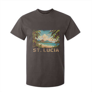 Saint Lucia T Shirt For Kid St. Lucia Beach Trip TS09 Dark Chocolate Print Your Wear