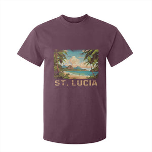 Saint Lucia T Shirt For Kid St. Lucia Beach Trip TS09 Maroon Print Your Wear