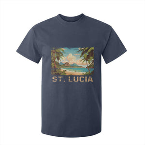 Saint Lucia T Shirt For Kid St. Lucia Beach Trip TS09 Navy Print Your Wear