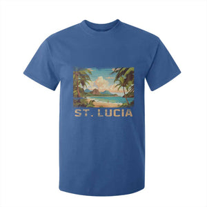 Saint Lucia T Shirt For Kid St. Lucia Beach Trip TS09 Royal Blue Print Your Wear