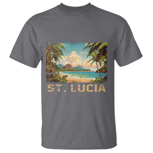 Saint Lucia T Shirt St. Lucia Beach Trip TS09 Charcoal Print Your Wear