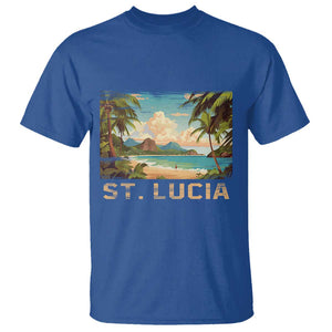 Saint Lucia T Shirt St. Lucia Beach Trip TS09 Royal Blue Print Your Wear