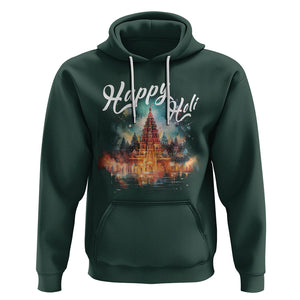Happy Holi Hoodie Colors India Hindu Spring TS09 Dark Forest Green Printyourwear