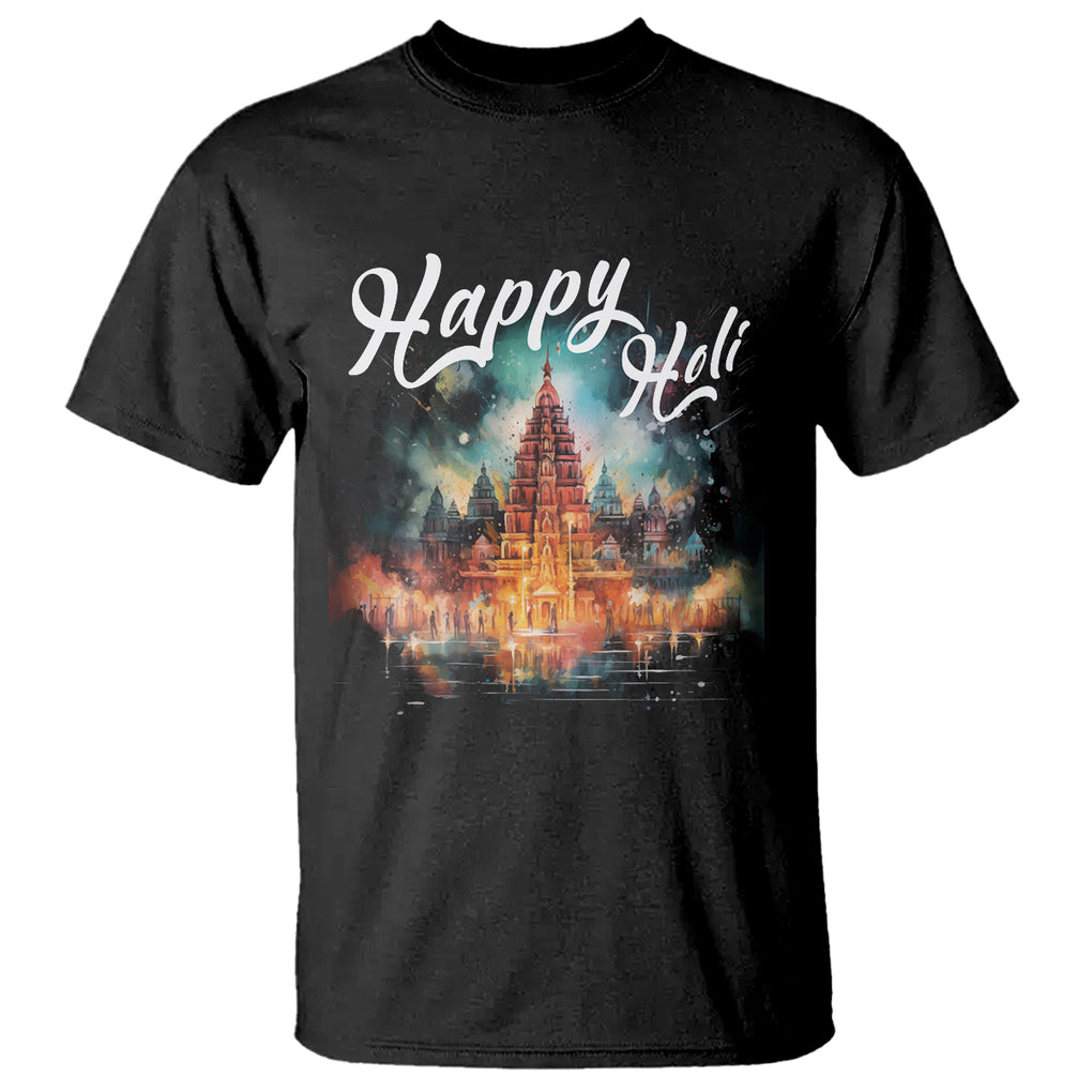 Happy Holi T Shirt Colors India Hindu Spring TS09 Black Printyourwear