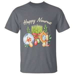 Happy Nowruz T Shirt Kurdistan & Pakistan And Iran New Year Haft-Seen TS09 Charcoal Printyourwear