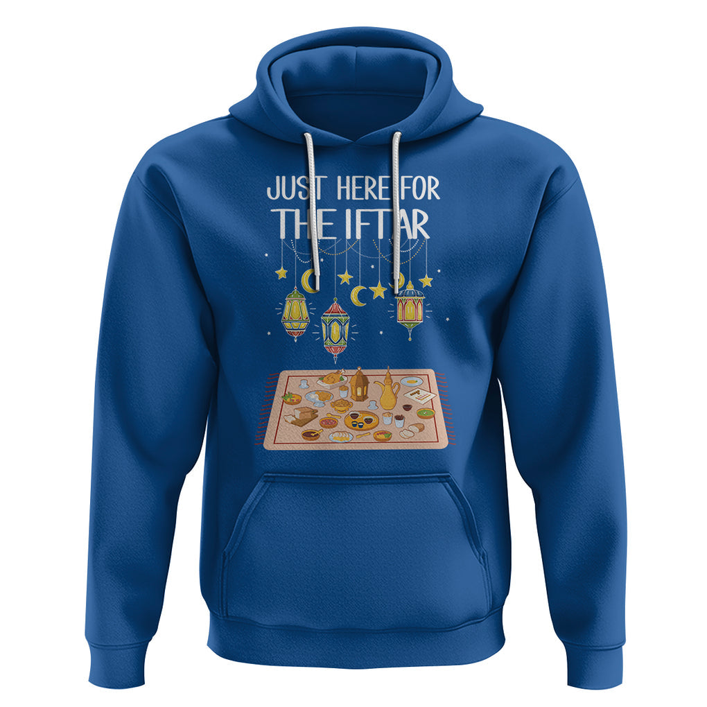 Ramadan Hoodie Just Here For The Iftar Islam Islamic TS09 Royal Blue Printyourwear
