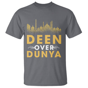 Islam T Shirt Deen Over Dunya Islamic Muslim TS09 Charcoal Printyourwear