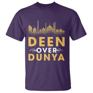 Islam T Shirt Deen Over Dunya Islamic Muslim TS09 Purple Printyourwear