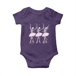 Funny Halloween Skeleton Ballet Dancing Ballerina Baby Onesie TS09 Purple Print Your Wear