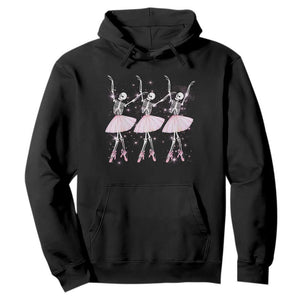 Funny Halloween Skeleton Ballet Dancing Ballerina Hoodie TS09 Black Print Your Wear