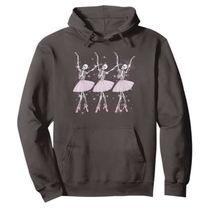 Funny Halloween Skeleton Ballet Dancing Ballerina Hoodie TS09 Dark Chocolate Print Your Wear