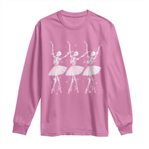 Funny Halloween Skeleton Ballet Dancing Ballerina Long Sleeve Shirt TS09 Azalea Print Your Wear