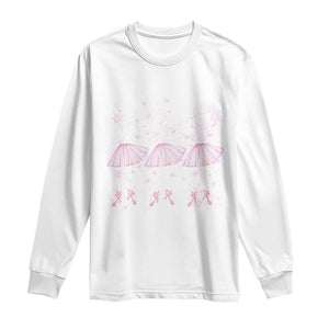 Funny Halloween Skeleton Ballet Dancing Ballerina Long Sleeve Shirt TS09 White Print Your Wear