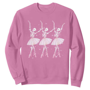 Funny Halloween Skeleton Ballet Dancing Ballerina Sweatshirt TS09 Azalea Print Your Wear