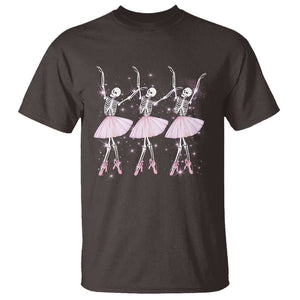 Funny Halloween Skeleton Ballet Dancing Ballerina T Shirt TS09 Dark Chocolate Print Your Wear