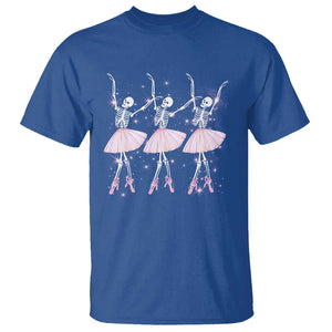 Funny Halloween Skeleton Ballet Dancing Ballerina T Shirt TS09 Royal Blue Print Your Wear