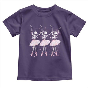 Funny Halloween Skeleton Ballet Dancing Ballerina Toddler T Shirt TS09 Purple Print Your Wear