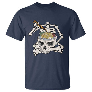 Food Lover T Shirt Skeleton Eating Ramen Japanese Noodle TS09 Navy Print Your Wear