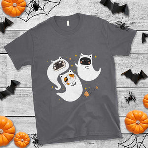 Halloween Cat Lover T Shirt Spooky Cute Ghost Costume TS09 Charcoal Print Your Wear