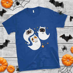 Halloween Cat Lover T Shirt Spooky Cute Ghost Costume TS09 Royal Blue Print Your Wear