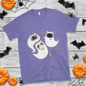 Halloween Cat Lover T Shirt Spooky Cute Ghost Costume TS09 Violet Print Your Wear