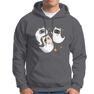 Halloween Cat Lover Hoodie Spooky Cute Ghost Costume TS09 Charcoal Print Your Wear