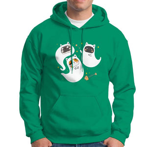 Halloween Cat Lover Hoodie Spooky Cute Ghost Costume TS09 Irish Green Print Your Wear